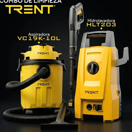 Combo Hidrolavadora Aspiradora Electrica Alta Presion Trent Amarillo 50hz