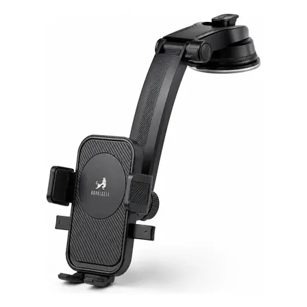 Soporte Celular Auto Ventosa Tablero Parabrisas Ajustable Negro Bloqueo Automatico Ventosa Gel Fuerte Parabrisas Tablero Brazo Extensible Telescopico Navegacion Gps Comoda Sin Ri