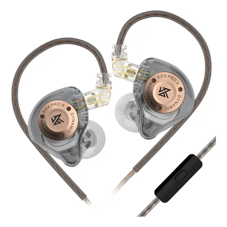 Auriculares In Ear Monitor Kz Edx Pro X Con Mic Gray