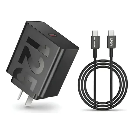 Cargador Ultra Rapido 125w Para Samsung A26 A36 A56 S25 S26 Negro