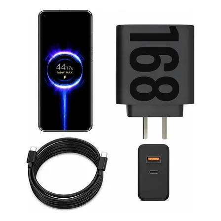 Cargador Ultra Rapido 168w Para Samsung A36 A57 S24 S25 S26 Negro