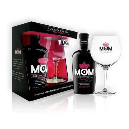 Gin Mom Royal Smoothness 700ml + Copa London Dry Enebro