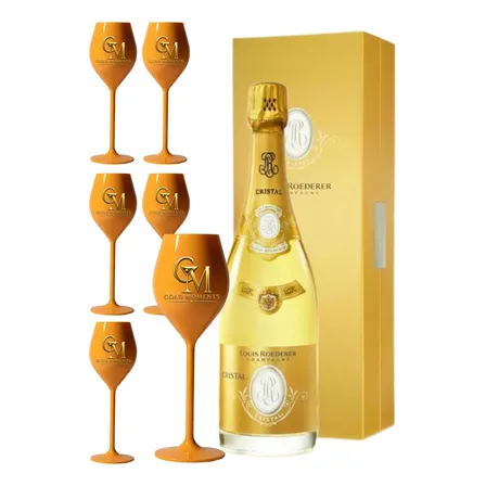Champagne Louis Roederer Cristal + 6 Copas Quirino