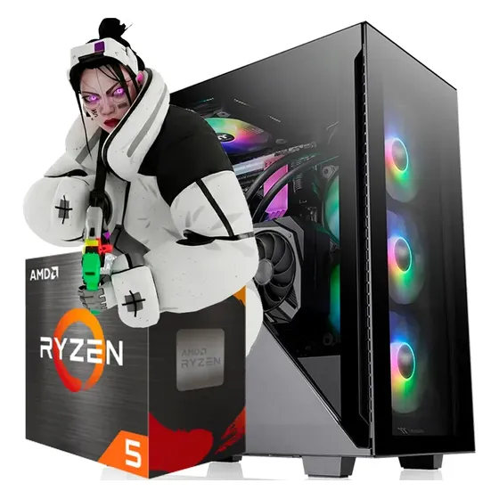 Pc Armada Gamer Amd Ryzen 5 5600gt Ram 16gb Ssd 480gb Mx806