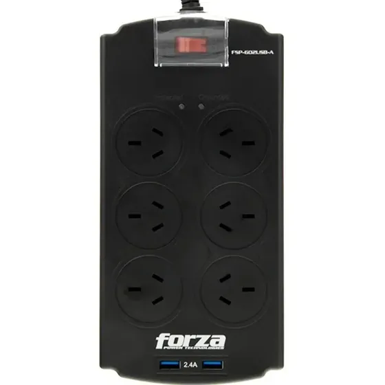Protector De Tension 6 Tomas 2 Usb Forza Fsp-602usb-a