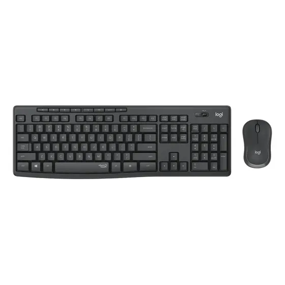 Teclado y mouse inalámbrico Logitech MK295 Español de color negro