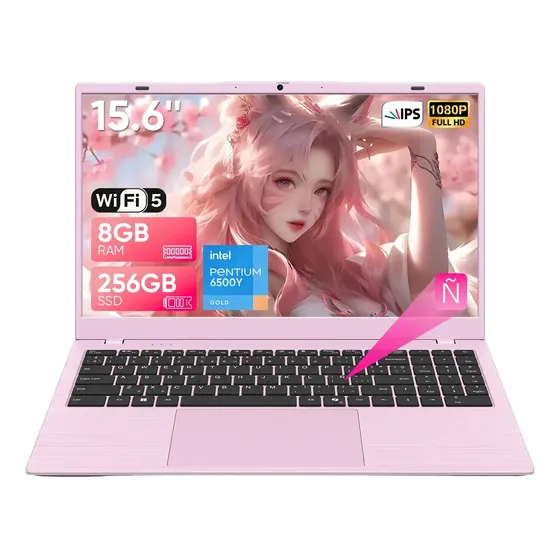 Laptop Intel Pentium 6500y 8gb Ram 256gb Ssd 15.6 Fhd Rosa
