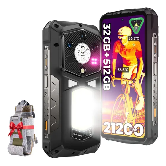 Celular Ulefone Armor 29 Pro Thermal Imaging 5G Dual Sim Teléfono robusto 512 GB ROM 16+16 GB Ram Smartphone 6.67 pulgadas 21.2 Ah Vision Nocturna Cámara 64 mp