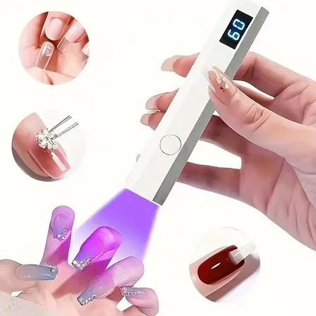 Lámpara Mini Portátil Para Uñas Gel Digital Blanco