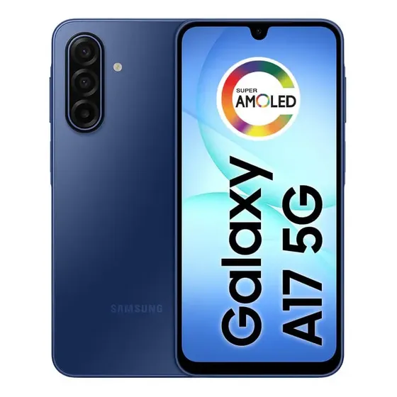 Teléfono móvil Samsung Galaxy A17 5G con IA, 256 GB, 8 GB de RAM, cámara de 50 MP, pantalla de 6.7 pulgadas, NFC, IP54, azul
