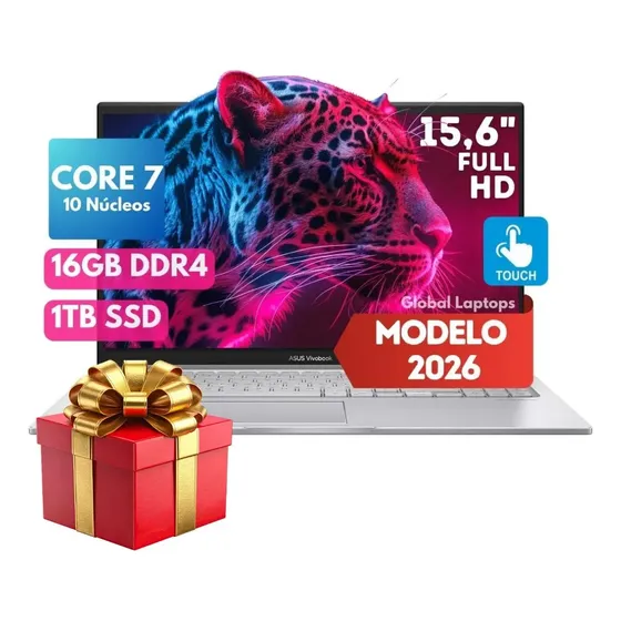 Asus Vivobook Core 7 16gb 1tb Ssd Pantalla Táctil 15.6 Fhd 1920 X 1080 Intel Incluye Windows Instalado Laptop F1504vap-ih79t Con Regalo