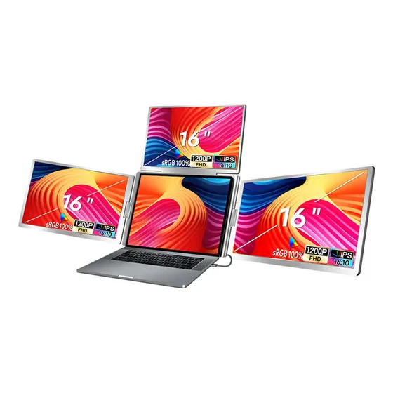 Extensor De Monitor Triple Pantalla Para Portátil 16  1200p