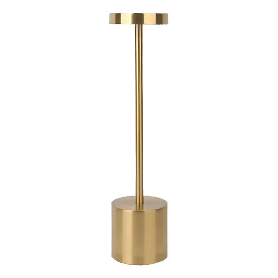 Lampara Velador Led Recargable Usb Tactil Mesa Estructura Estructura Dorado Pantalla