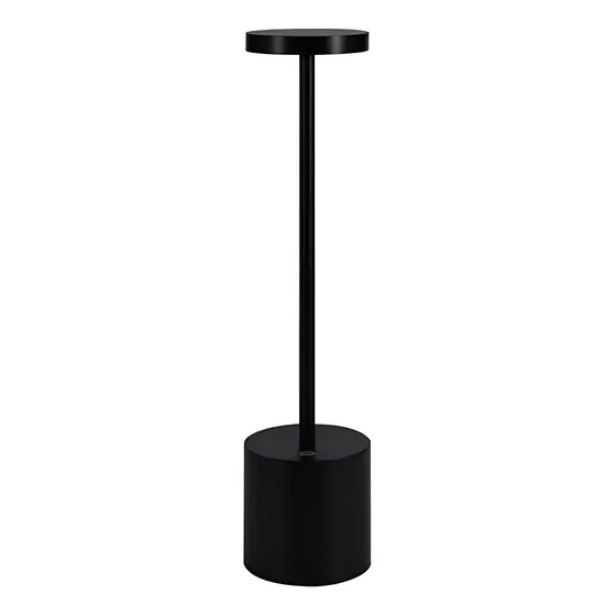 Lampara Velador Led Recargable Usb Tactil Mesa Estructura Estructura Negro Pantalla