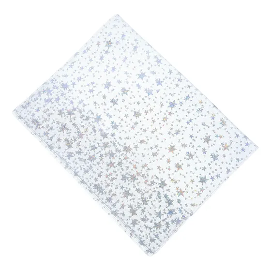 Cubierta De Libro Glitter Star, Cuaderno A5 De Gelatina Tran