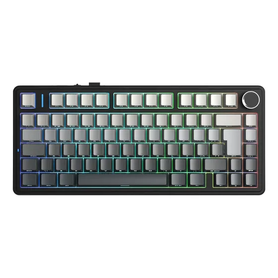 Teclado mecánico inalámbrico Aula F75 Trimodo 75% Gamer Negro Degrade Sw Reaper Español Latinoamérica