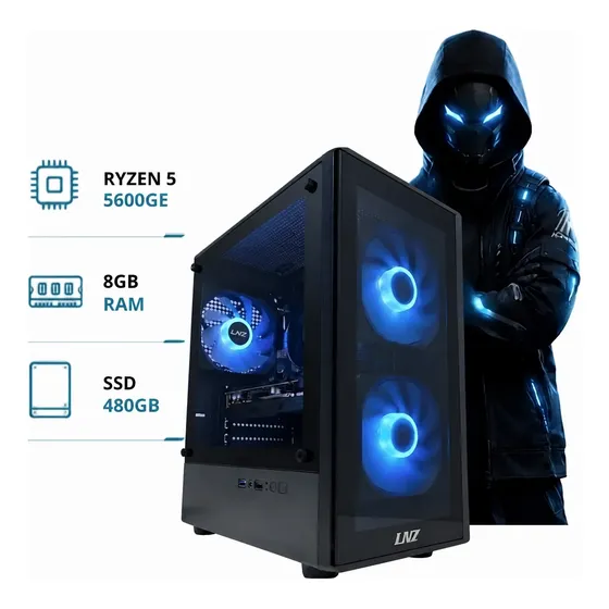 Pc Ryzen 5 Completa 5600ge | 8gb | 512gb | Gabinete Gamer