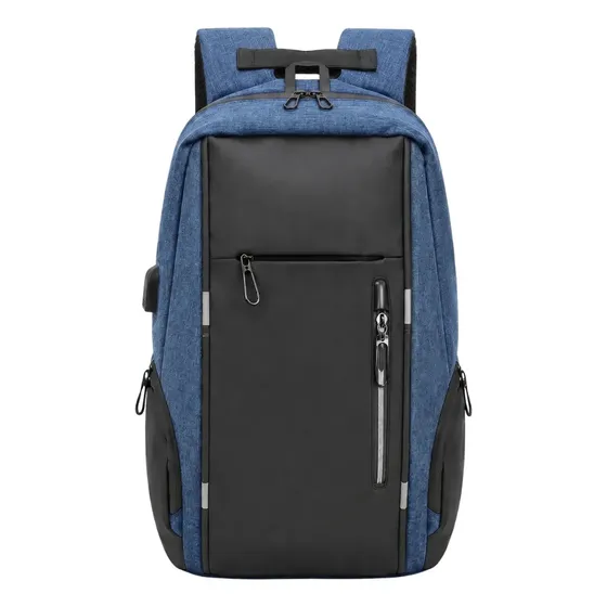 Mochila Porta Notebook 17.3 24l Viaje Carry On Urbana Impermeable Color Azul