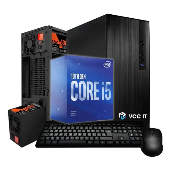 Pc Intel I5 10400 16gb 240gb Gabinete Kit Teclado Y Mouse