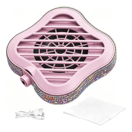 Mini Aspiradora De Polvo Para Uñas Profesional Rosa