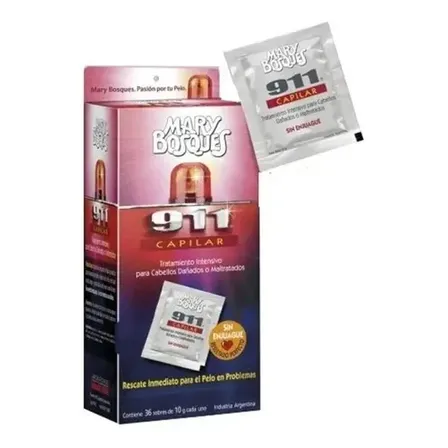 Baño Crema Mary Bosques 911 Sin Ejuague Pelo Dañado Caja X36