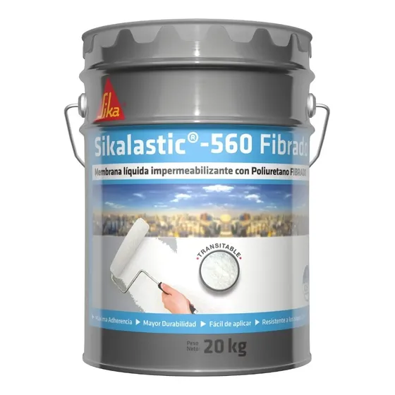Membrana liquida fibrada sika sikalastic 560 blanco 20kg impermeabilizante 1 unidad