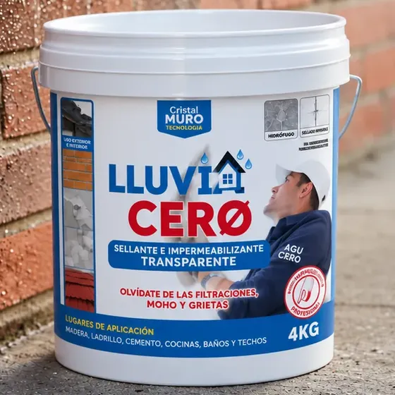 Lluvia Cero Sellador Impermeabilizante Transparente 4kg