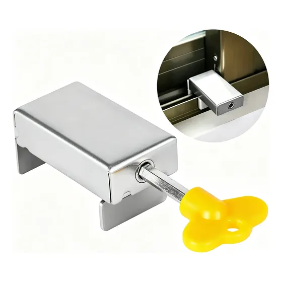 Pack X1 Traba Ventana Corrediza 3mm Cierre Seguridad Llave
