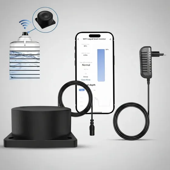 Sensor Ultrasónico Nivel Agua Tuya Wifi App 0.1-5m