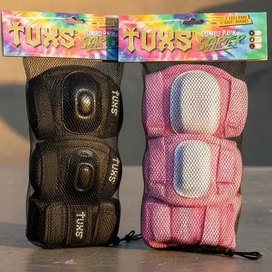Set Protecciones Tuxs Niños Kit Rodilleras Coderas Skate
