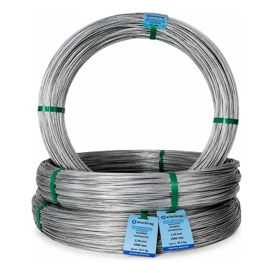 Alambre Alta Resistencia Acerbrag Galvanizado 2.5mm X 250 Mts Tipo San martin