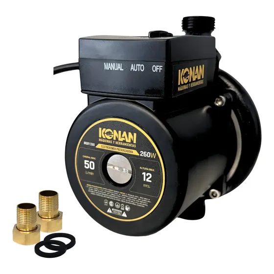 Bomba Presurizadora Konan 260W 50l/min Para 4 Baños Alta Presión