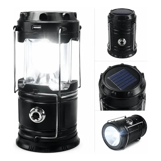 Farol Led Regulable Carga Solar Recargable Powerbank Camping