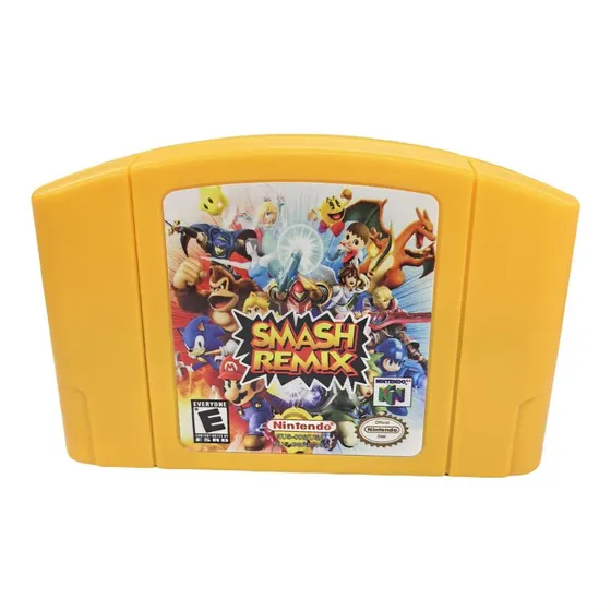 Smash Remix 2.0 (carcasa Amarilla) Para N64