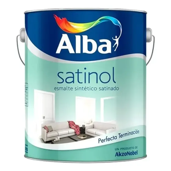 Alba Satinol Esmalte Satinado Blanco 4 Lts