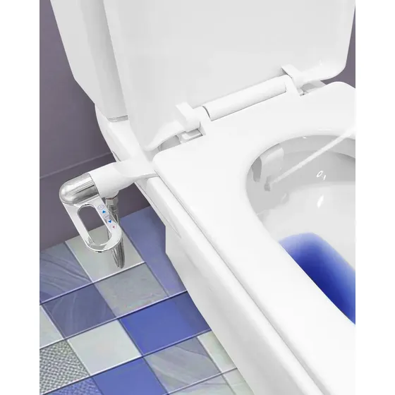 Ducha Bidet Alternativa Baño Bidet Inodoro Adaptable Flowy Air Agua Fría Instalación Simple Kit Incluido Universal Cromado Boquilla Retráctil Ahorro Agua Uso Diario Hogar Alquiler Solución Completa