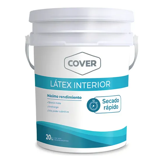 Cover Pintura De Latex Interior Mate Color Blanco 20l Colorín