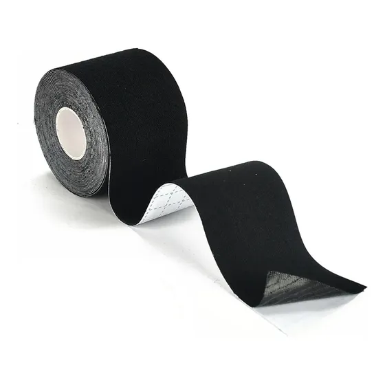 Cinta Kinesiológica Tapping Neuromuscular 5cm X 5 Metros Tushka | Deportiva Elástica Tiras Adhesiva Muscular Impermeable Antitranspirante | Rehabilitación, Fitness, Running Y Alivio Articular Negro