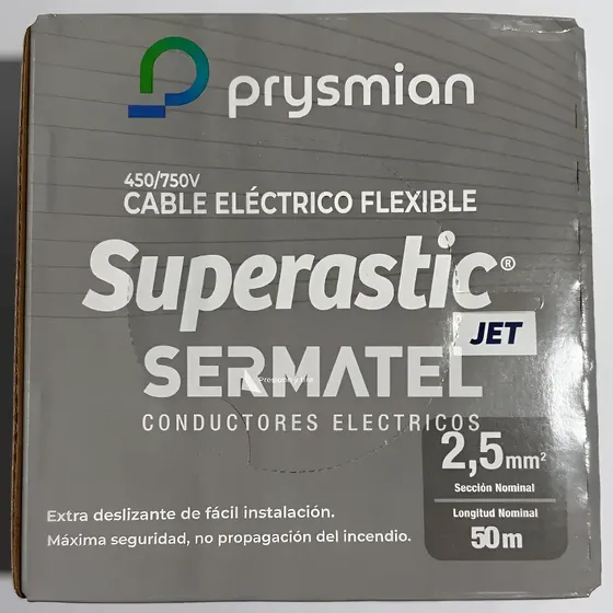Cable Unipolar 1x2.5mm2 Prysmian 50 Metros Domiciliario