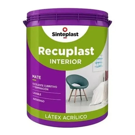 Sinteplast Recuplast Interior Mate Blanco X 4 Litros