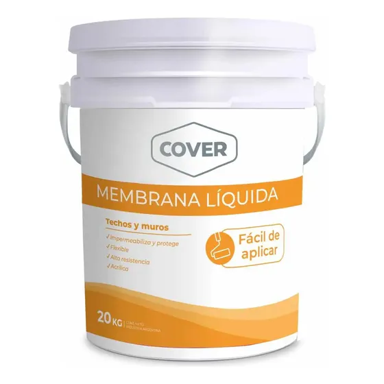 Membrana Líquida Impermeabilizante Cover Blanco 20 Kg Techos Muros