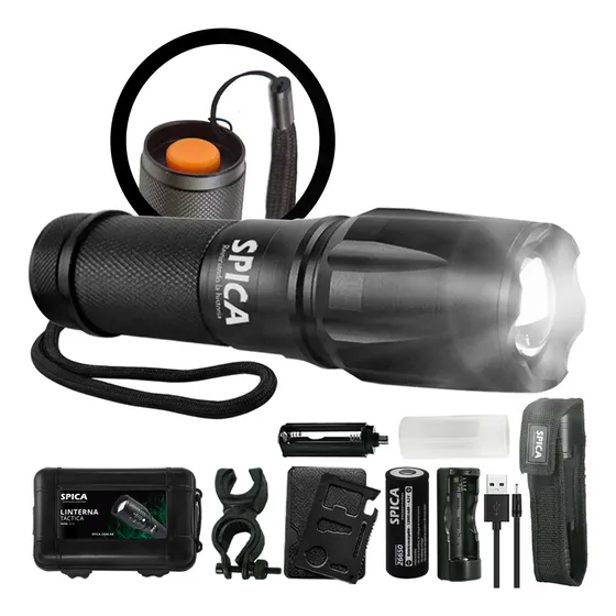 Linterna Táctica Spica X-12 Luz Blanca Profesional