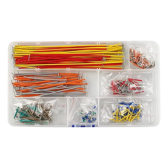Kit 560 Cables Jumpers U Para Protoboard Con Estuche