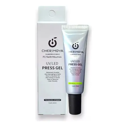 Gel Constructor Semipermanente para Uñas Cherimoya Press Gel 15 mL