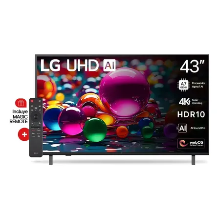 Smart TV LG 43 Pulgadas UHD 4K con AI ThinQ - 43UA8050PSA