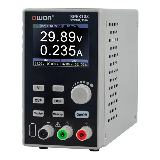Fuente de Alimentación Digital Owon SPE3051 30V 5A 150W con Pantalla LCD USB