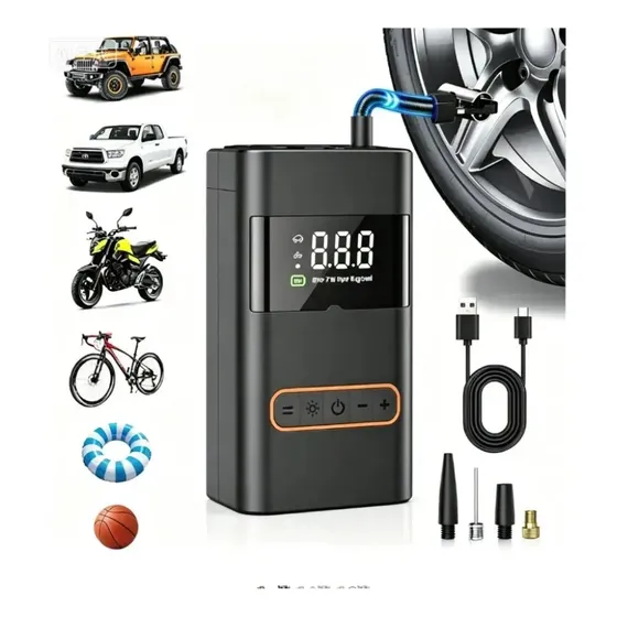 Compresor Inflador Portatil Recargable Usb Bici Auto Moto