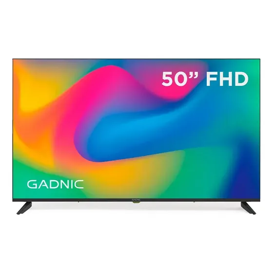 Smart TV Gadnic 50 Pulgadas FHD Panel CSOT 60Hz Quad Core 1GHz 1GB RAM 8GB Conexion Inalambrica BT Sonido 20W