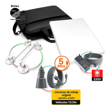 Antena Starlink Internet Satelital Auto Kit 12-220v Ventosas