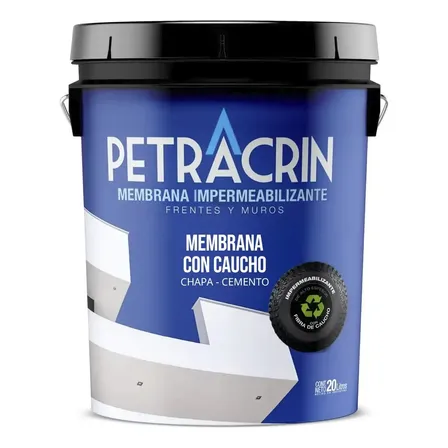 Membrana Impermeable Con Caucho Petracrin 20 Kg Color Acabado Mate Color Verde